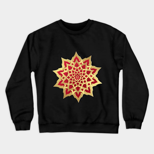 The fire flower Crewneck Sweatshirt by kamonnakrob